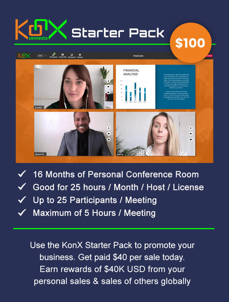 Earn $40/sale with KonX Starter Pack for $100