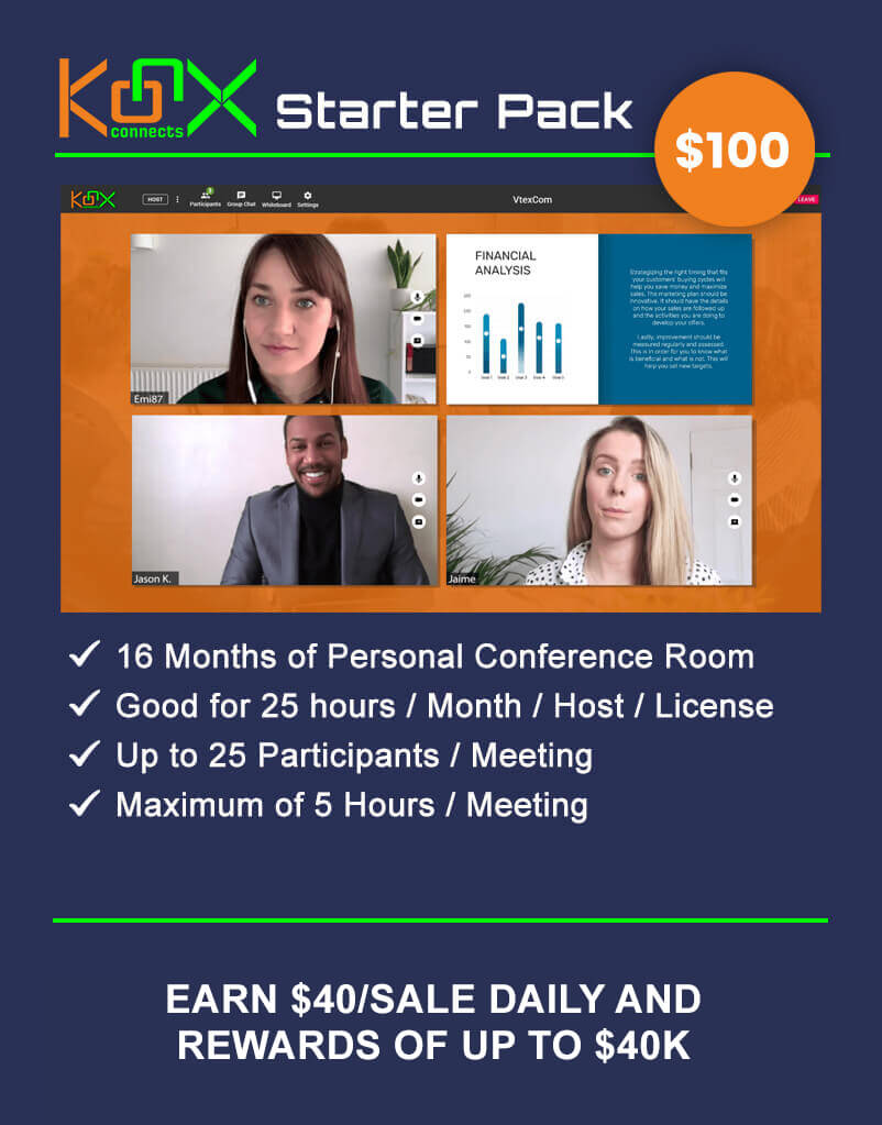 Earn $40/sale with KonX Starter Pack for $100